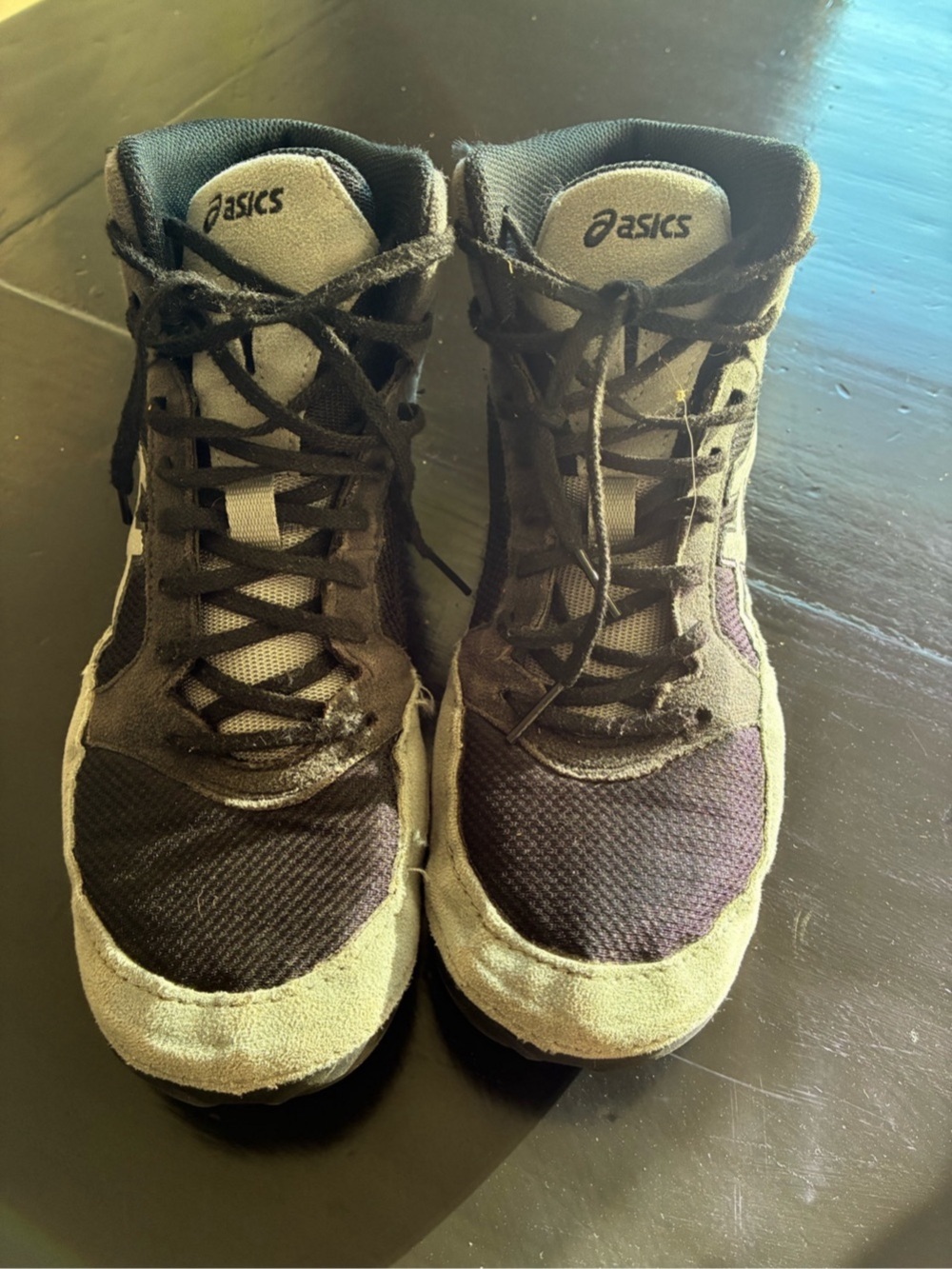 ASICS SNAPDOWN Wrestling Shoes Black & White US 8.5